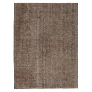 Handmade Anti-bacterial Wool Area Rug. Brown Color Hand Knotted Turkish Rug