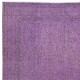 Modern Purple Color Area Rug, Handmade Turkish Carpet, Bohemian Home Decor