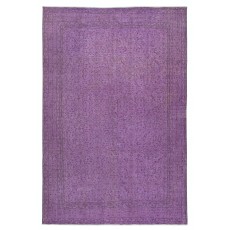 Modern Purple Color Area Rug, Handmade Turkish Carpet, Bohemian Home Decor