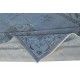 Art Deco Design Blue Area Rug for Living Room, Handmade Turkish Carpet for Dining Room