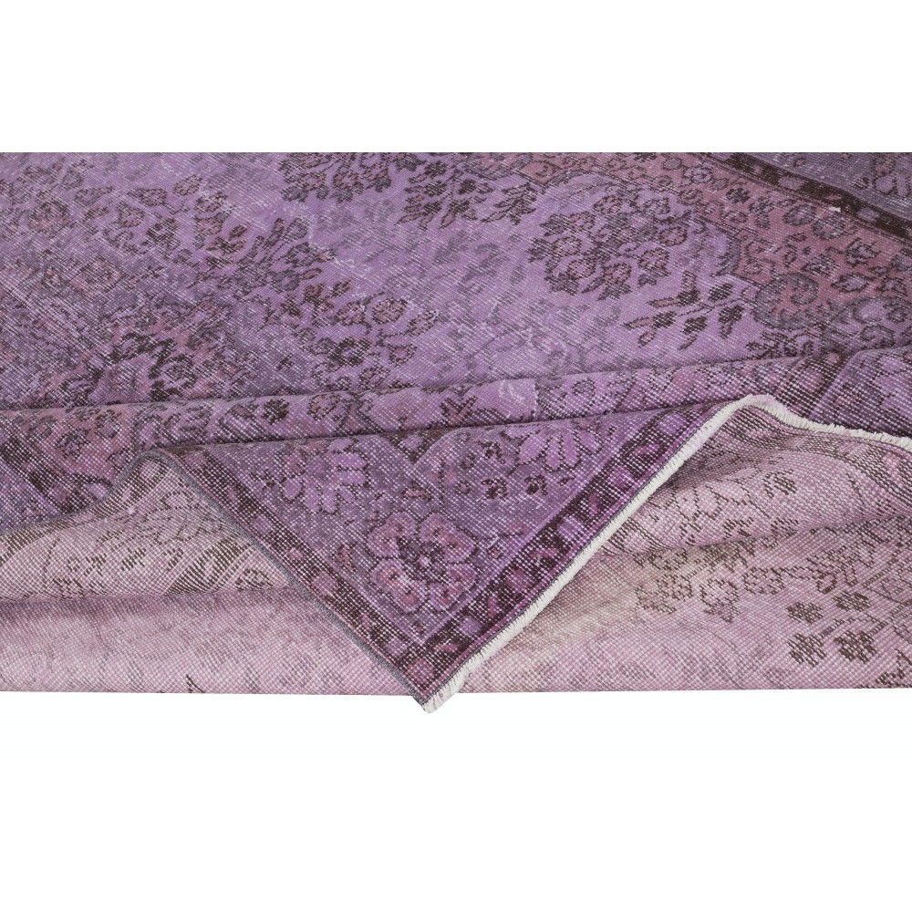 Purple Color Handmade Large Area Rug from Turkey, Great 4 Modern Interiors