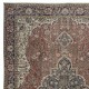 Vintage Turkish Wool Area Rug. One of a kind Handmade Carpet
