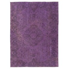 Modern Turkish Floor Rug in Purple Color, Handmade Carpet for Kitchen and Living Room
