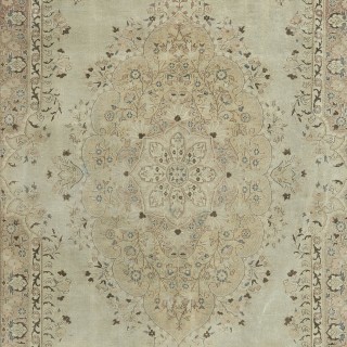 One of a kind Vintage Rustic Turkish Area Rug. Handmade Sun Faded Carpet for Country & Farmhouse Decor