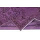 Modern Purple Color Area Rug, Handmade Turkish Carpet, Bohemian Home Decor