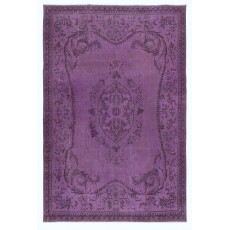 Modern Purple Color Area Rug, Handmade Turkish Carpet, Bohemian Home Decor