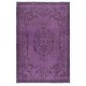 Modern Purple Color Area Rug, Handmade Turkish Carpet, Bohemian Home Decor