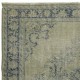 Decorative Hand Knotted Turkish Wool Area Rug in Green Color