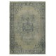 Decorative Hand Knotted Turkish Wool Area Rug in Green Color