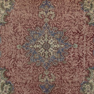 One of a kind Handmade Turkish Area Rug, Red Vintage Carpet with Medallion Design