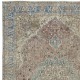 Vintage Handmade Wool Area Rug. One of a kind Medallion Design Turkish Carpet