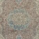 Vintage Handmade Wool Area Rug. One of a kind Medallion Design Turkish Carpet