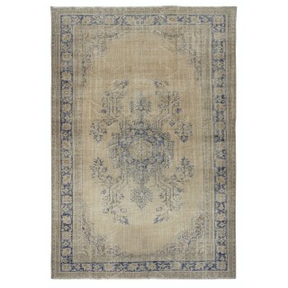 Vintage Handmade Turkish Rug for Rustic, Country and Farmhouse Decor