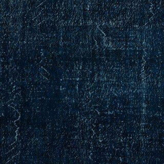 Overdyed Wool Navy Blue Area Rug, Handmade in Turkey, Modern Large Carpet