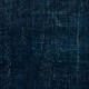 Overdyed Wool Navy Blue Area Rug, Handmade in Turkey, Modern Large Carpet