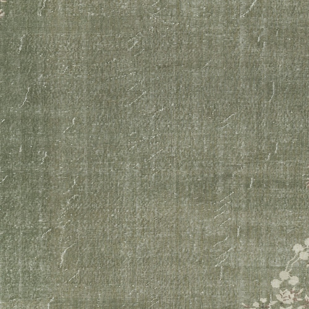 Chinese Art Deco Inspired Vintage Handmade Area Rug in Green Color