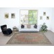 Vintage Handmade Wool Area Rug. One of a kind Turkish Carpet with Medallion Design