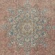 Vintage Handmade Wool Area Rug. One of a kind Turkish Carpet with Medallion Design