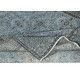 Contemporary Handmade Blue Color Turkish Wool Area Rug with Floral Design