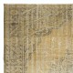 Vintage Turkish Area Rug for Living Room. Handmade Sun Faded Carpet for Farmhouse Decor