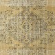 Vintage Turkish Area Rug for Living Room. Handmade Sun Faded Carpet for Farmhouse Decor