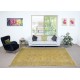 Vintage Handmade Floral Patterned Turkish Area Rug dyed in Yellow 4 Modern Interiors
