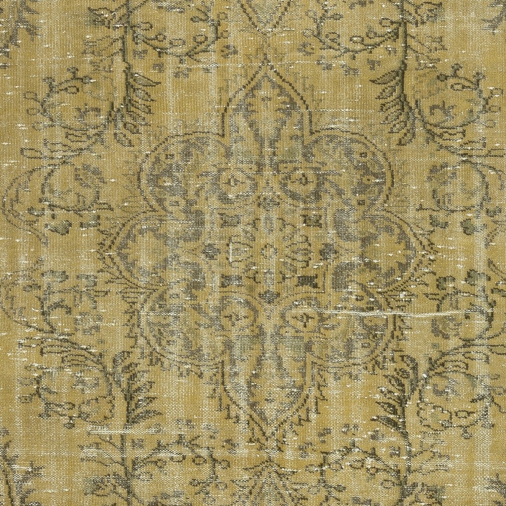 Vintage Handmade Area Rug for Living Room. Sun Faded Turkish Carpet for Rustic & Farmhouse Decor