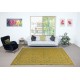 Handmade Turkish Floral Patterned Area Rug in Yellow Color