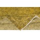 Handmade Turkish Floral Patterned Area Rug in Yellow Color