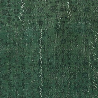 Dark Green Color Wool Area Rug for Modern Interiors, Handmade in Turkey