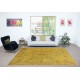 Contemporary Living Room Rug in Yellow, Hand Knotted Turkish Area Rug with Medallion Design