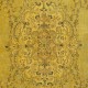 Contemporary Living Room Rug in Yellow, Hand Knotted Turkish Area Rug with Medallion Design