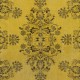 Vintage Turkish Area Rug redyed in Yellow Color for modern interiors