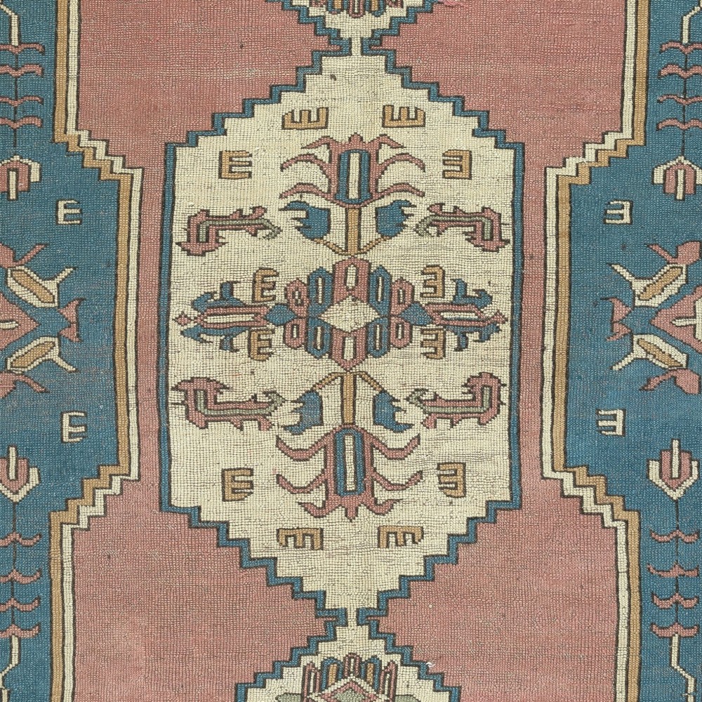 Vintage Hand Knotted Turkish Area Rug, 100% Wool