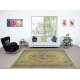 Rustic Unique Handmade Area Rug, 1960s Sun Faded Turkish Carpet