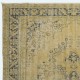 Rustic Unique Handmade Area Rug, 1960s Sun Faded Turkish Carpet