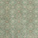 Vintage Hand-Made Turkish Green Area Rug with Floral Design & Solid Red Border