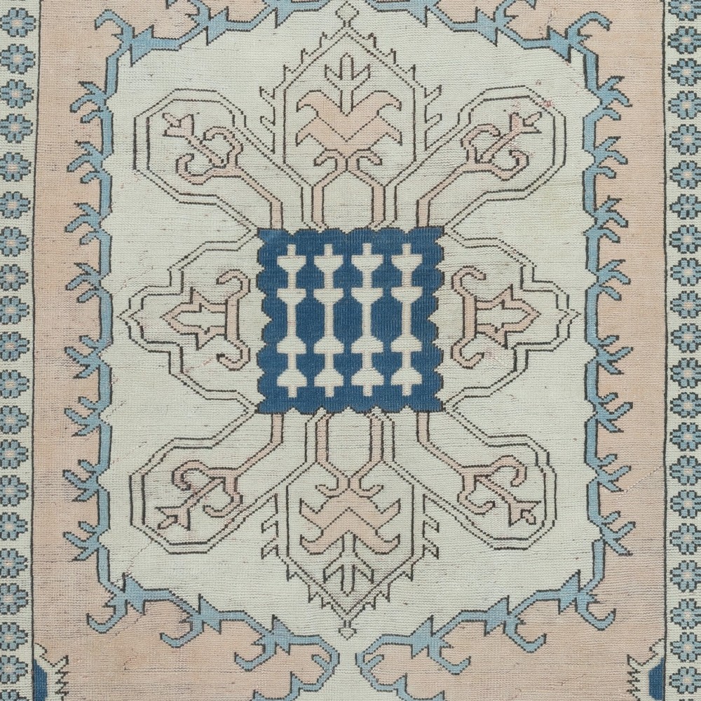 Decorative Vintage Handmade Turkish Area Rug, 100% Wool
