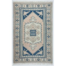 Decorative Vintage Handmade Turkish Area Rug, 100% Wool