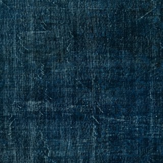 Hand Knotted Navy Blue Color Area Rug, Modern Handmade Turkish Carpet