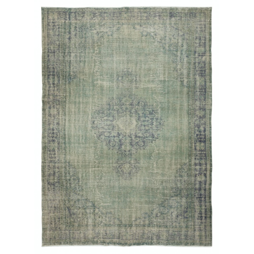 Blue Area Rug for Contemporary Interiors, Handmade in Turkey