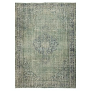 Blue Area Rug for Contemporary Interiors, Handmade in Turkey