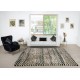 Checkered Handmade Tulu Rug in Beige, Black & Black, 100% Soft, Cozy Wool, Custom Shaggy Carpet for Modern Interior