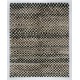 Checkered Handmade Tulu Rug in Beige, Black & Black, 100% Soft, Cozy Wool, Custom Shaggy Carpet for Modern Interior