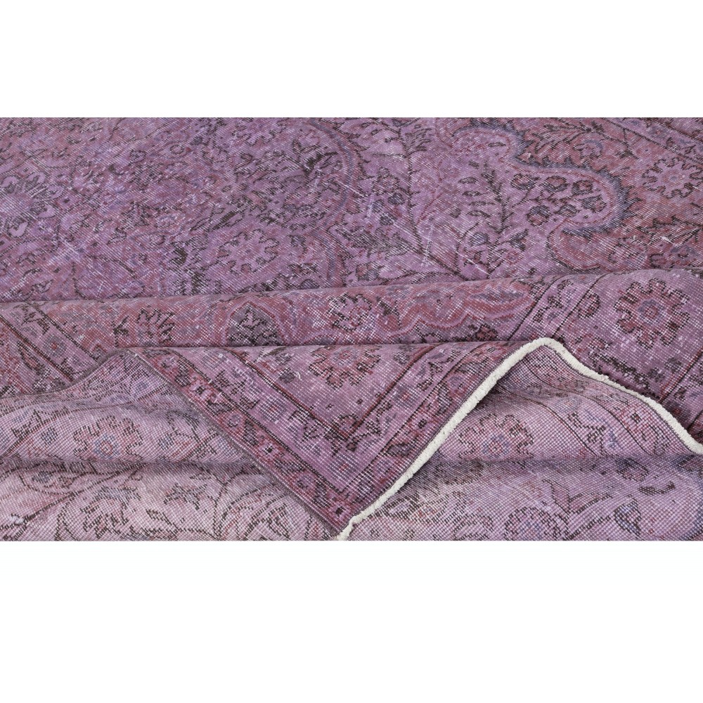 Modern Large Area Rug in Purple, Hand-Made in Turkey, Anti-bacterial Carpet