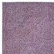 Modern Large Area Rug in Purple, Hand-Made in Turkey, Anti-bacterial Carpet