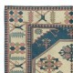 Vintage Handmade Geometric Patterned Turkish Area Rug, 100% Wool