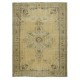 Vintage Country and Farmhouse Decor Area Rug. Rustic Handmade Turkish Carpet