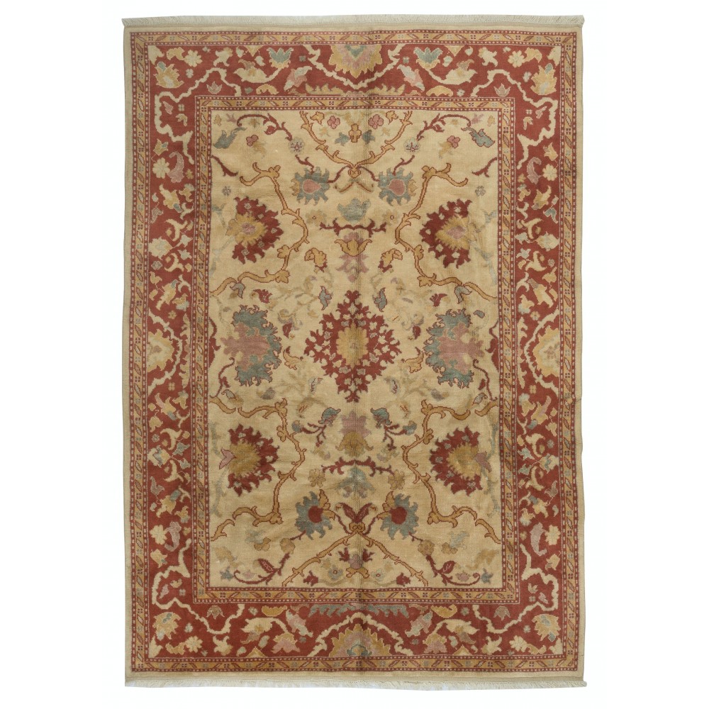 Vintage Handmade Turkish Oushak Rug. 100% Wool. Excellent Condition