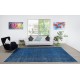 Handmade Navy Blue Area Rug for Living Room, Modern Turkish Large Carpet for Dining Room